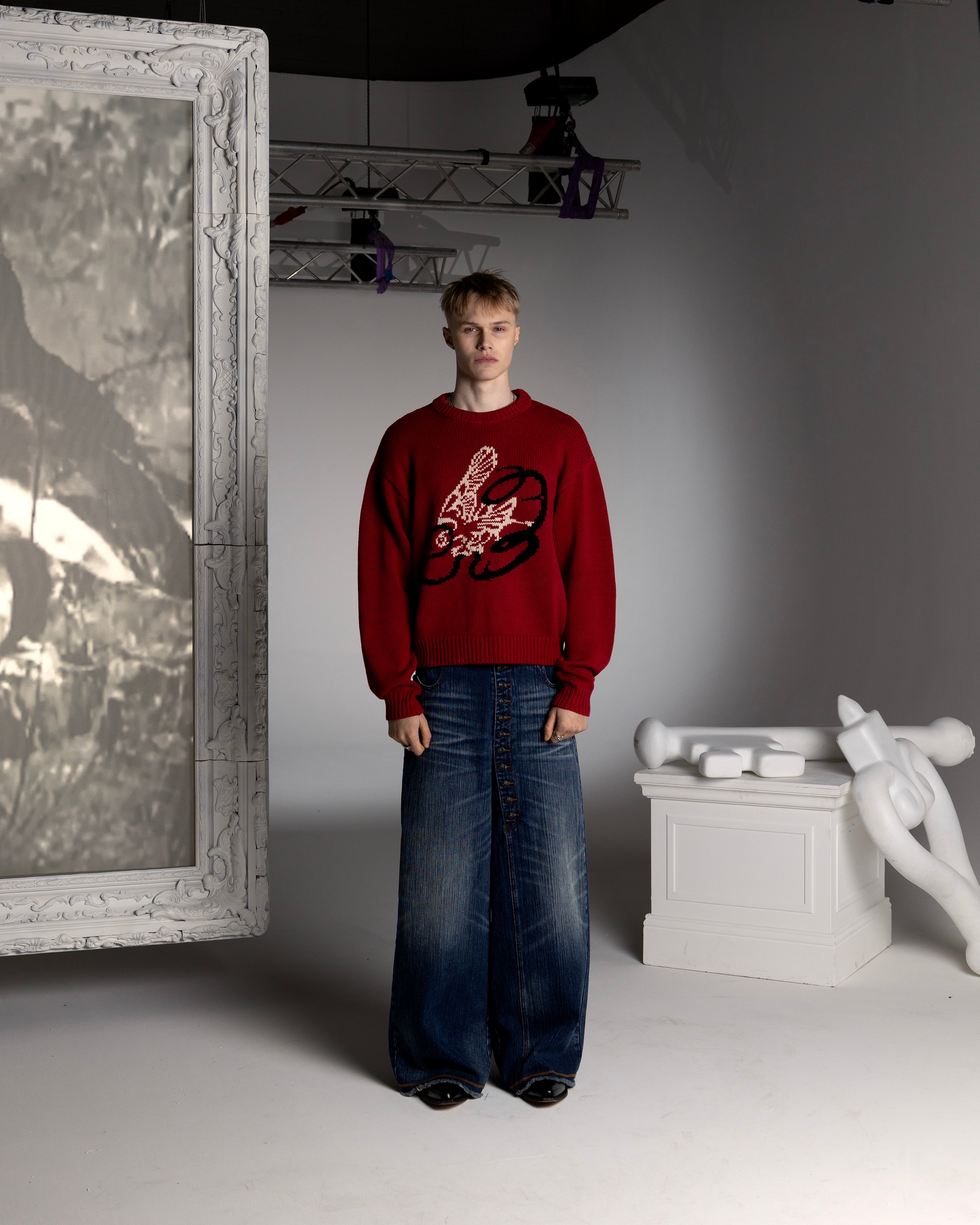 RED BATTLE KNIT