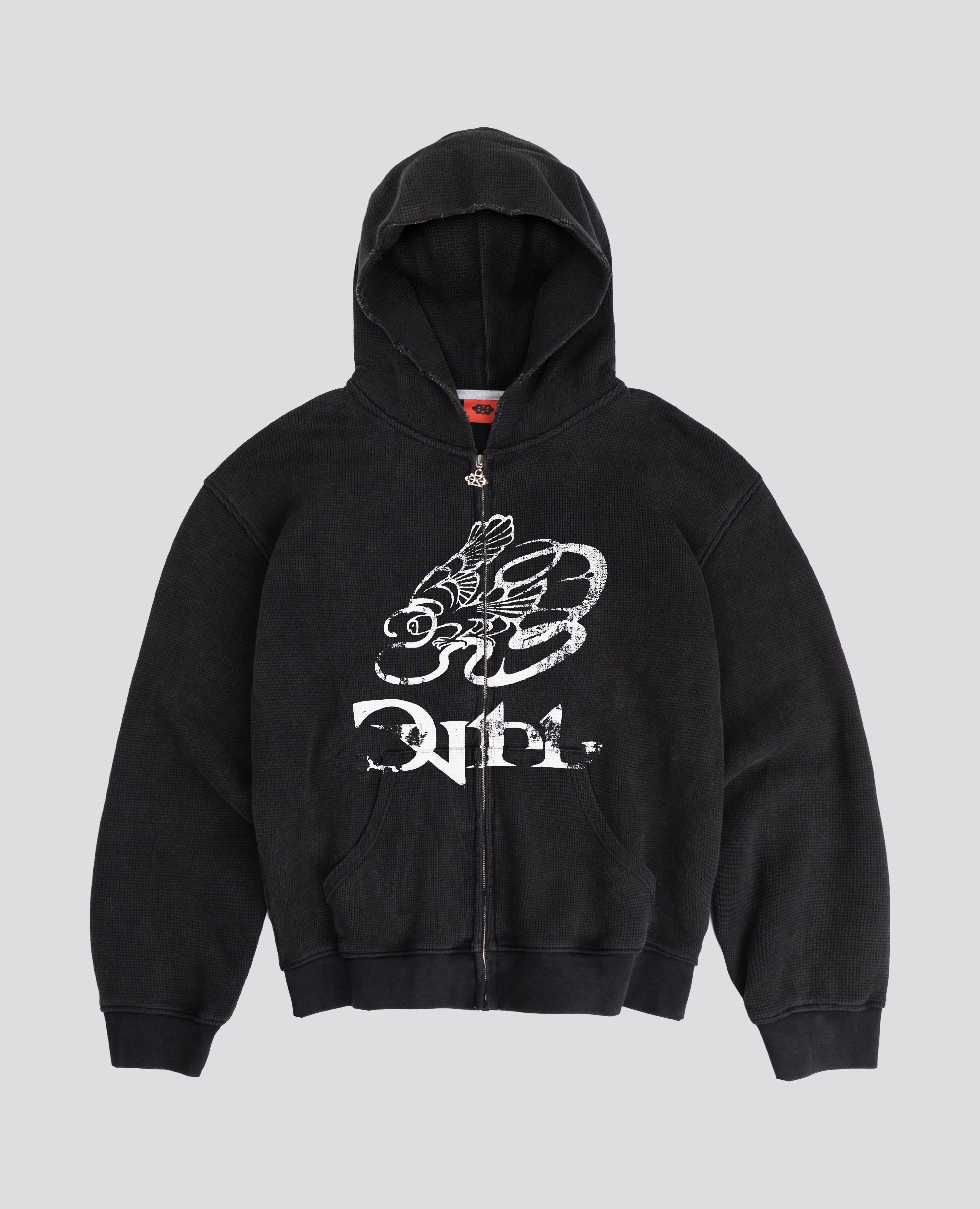 DavrilSupply | Black Owls Waffle Zip