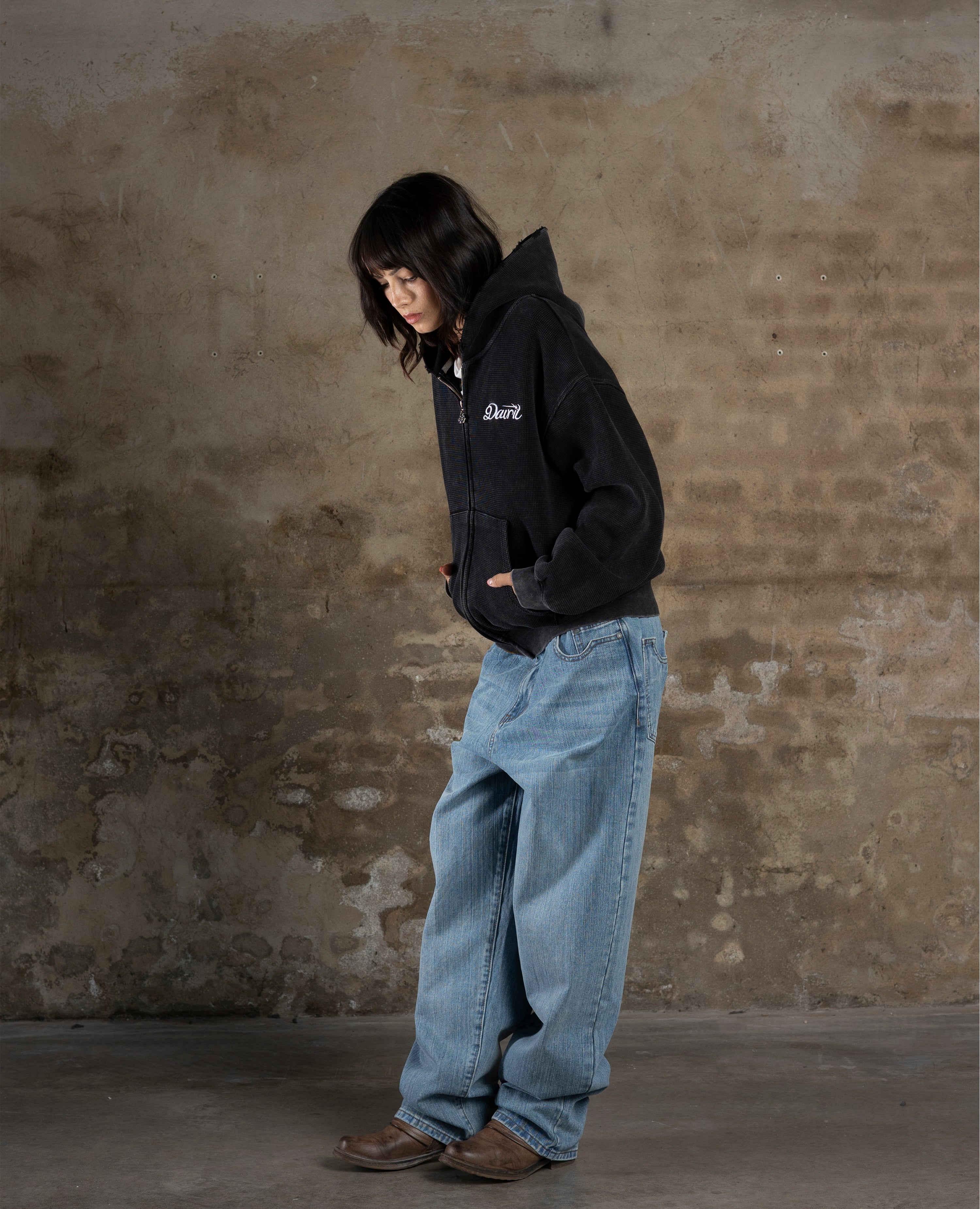 DavrilSupply | Black Waffle Zip